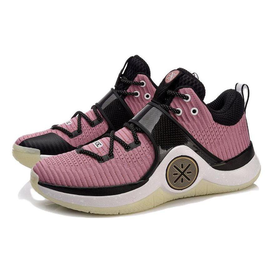 Li Ning WOW 6 Удобные Нескользящие Легкие Низкие Баскетбольные Кроссовки Мужские Розово-Розовые ABAM089-82