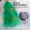 3D Christmas Handmade Cards Glitter Christmas Tree Pop Up Greeting Blessing Postcards with Lay Flat Display Widget&envelopes Decoration