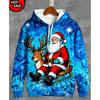 Christmas Man Hoodie Fashion Gingerbread Man 3D Print Sweatshirts Pocket Design Funny Santa Claus Graphic New Hoodies Blouse Top