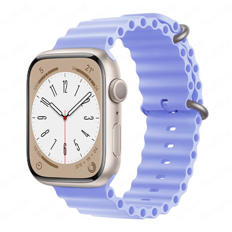 Ocean Strap for Apple Watch Band 49mm 44mm 40mm 45mm 41mm 42mm 38mm 40 44 45 Mm Silicone Bracelet IWatch Series 7 6 3 SE Ultra 8