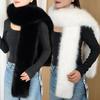 Soft Plush Winter Fluffy Scarf Thick Long Strip Scarf Ladies Neck Warmer Scarves  for Women Men