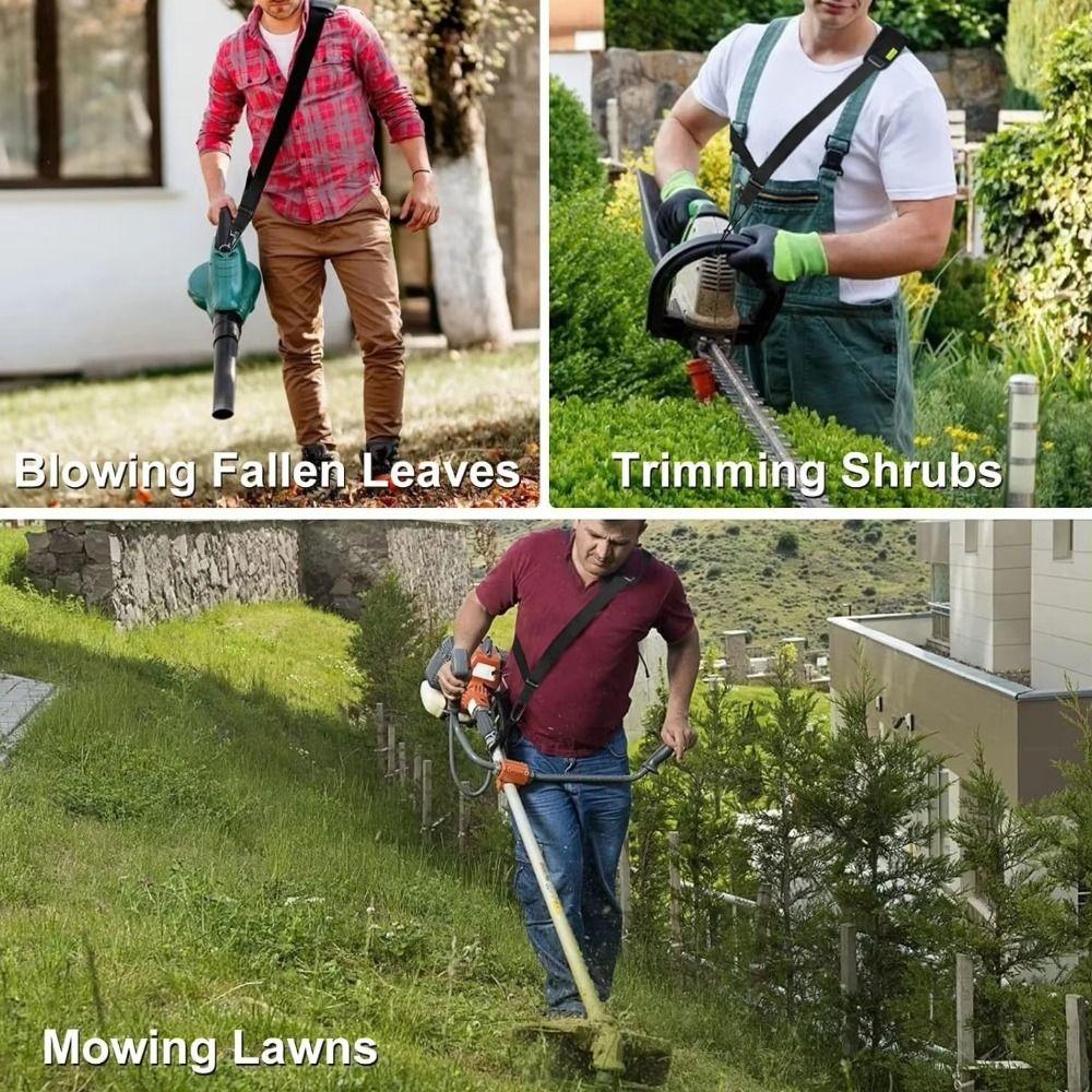 Durable Nylon Mower Shoulder Strap Breathable Padded Mesh Hanging Weeding Machine Strap Lawn Care