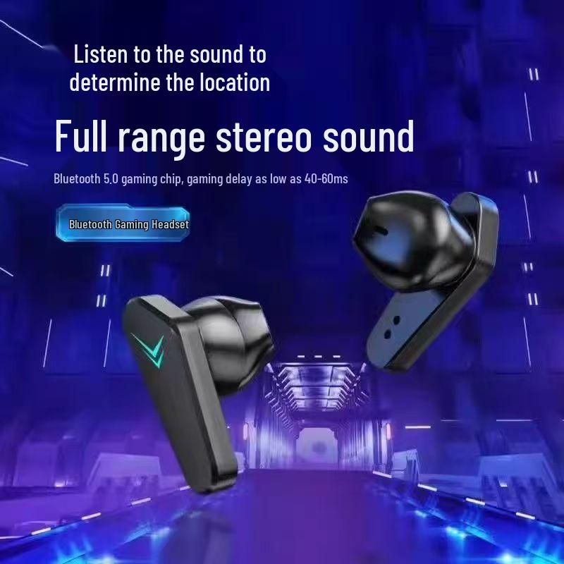 Беспроводные игровые Bluetooth-наушники X15 с двумя наушниками – Низкая задержка, Спортивное сенсорное управление, Цифровой дисплей