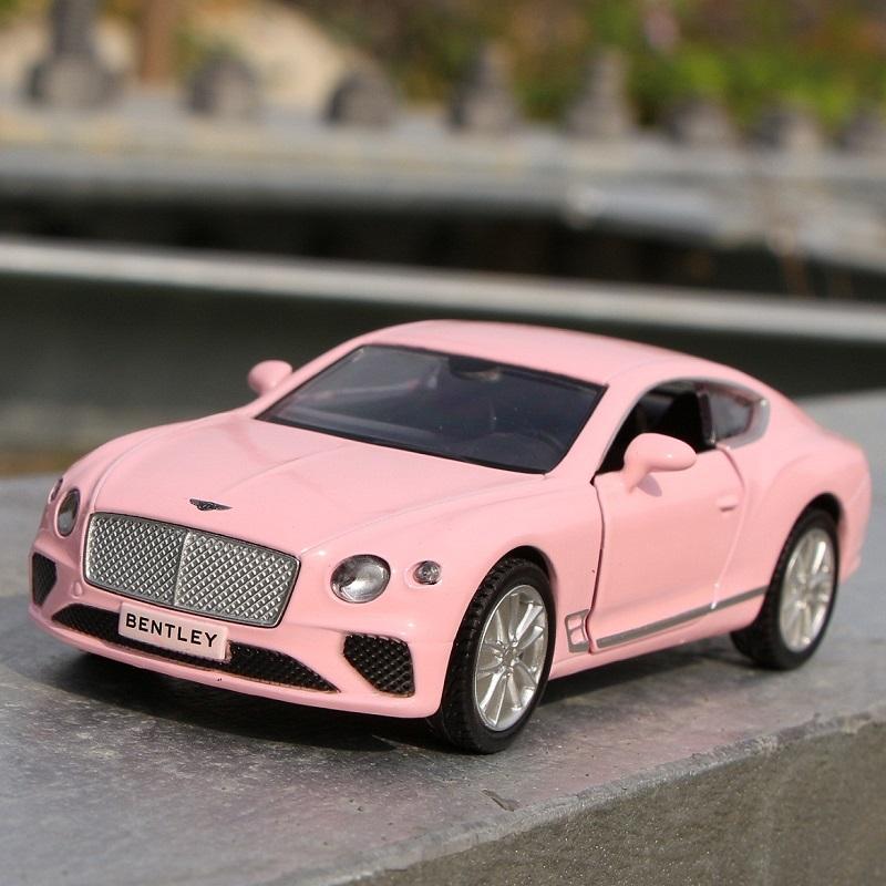 Подарки для девочек серии розового цвета Volkswagen Beetle Bentley McLaren Lamborghini Maserati Benz AMG Nissan GTR Литые игрушечные машинки 1:36 Модель из сплава