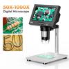 4.3 Inch Digital Microscope 10X-1000X High Definition Microscope LCD Video Microscope 8 LEDs Soldering Observation Equipment