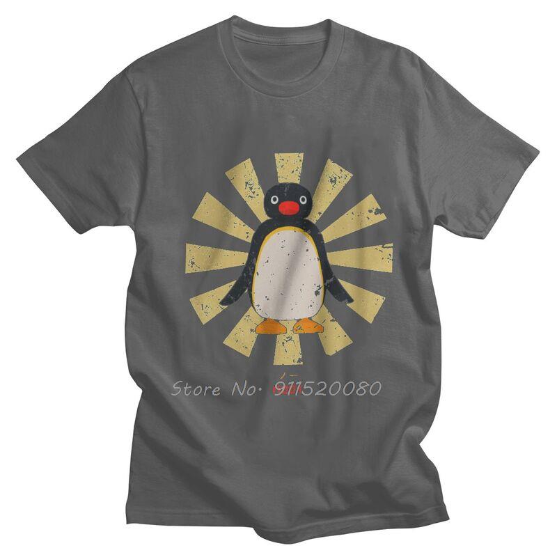 Retro Japanese Pingu Noot Tshirt Unisex Streetwear T Shirt Short Sleeve Anime Pingu Penguin Meme Tshirt Cotton Tees Top
