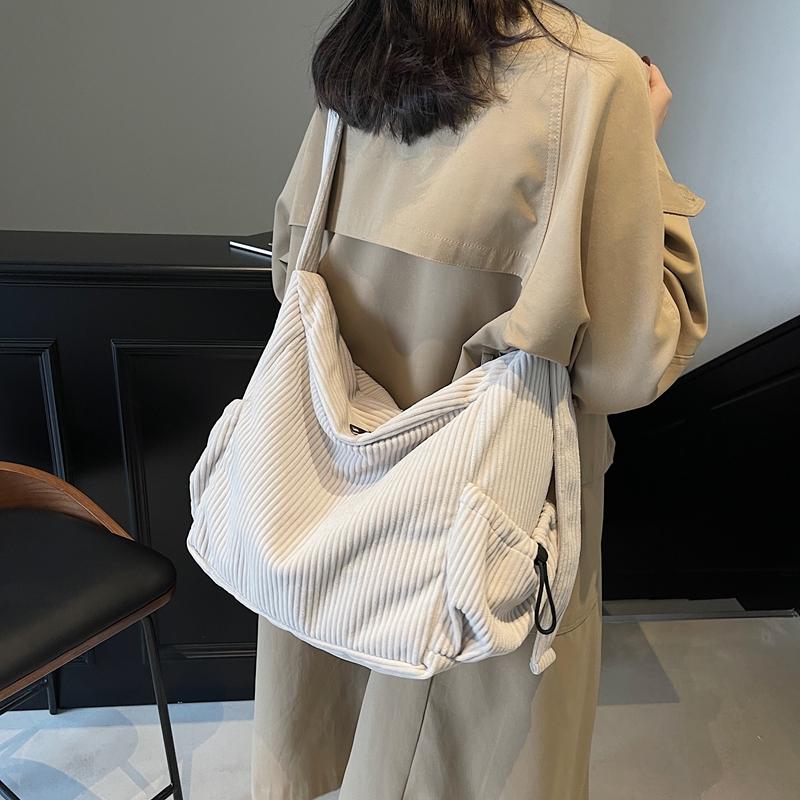 Сумка через плечо Commuter Cordoy Bag Женская сумка-тоут Большая вместимость Сумка через плечо