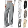 Women's Fashion Solid Color High Waist Wide Leg Casual Loose Pants Sweatpants