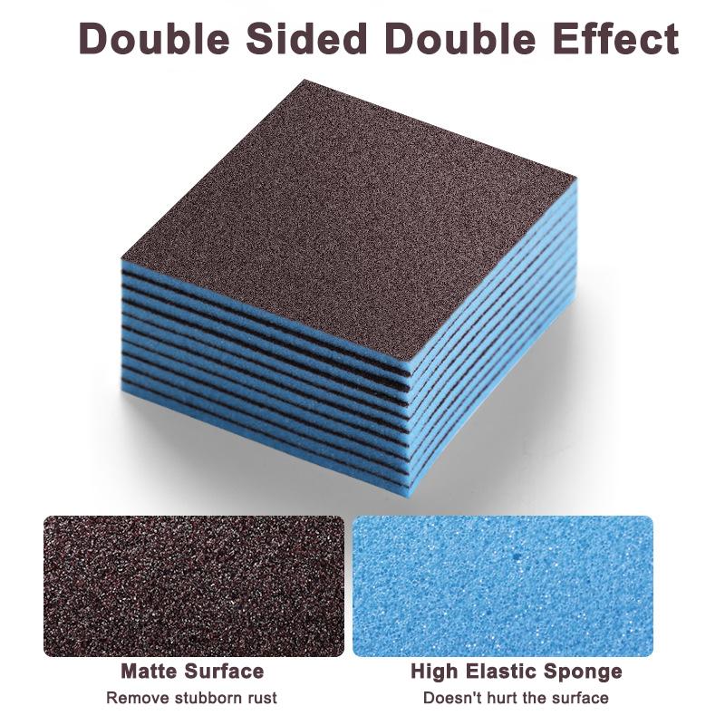10 шт. наждачная губка двухсторонняя волшебная губка ластик для удаления ржавчины щетка для посуды кастрюли губка для чистки дома кухни