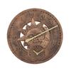 11.8inch Wall Clock Waterproof with Temperature Display Sun Decorative Indoor Outdoor Silent Round