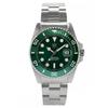 [HYAKUICHI 101] Diver's Watch 20 ATM Water Resistant Ceramic Bezel Calendar Watch Metal Band Men's (Green Green)