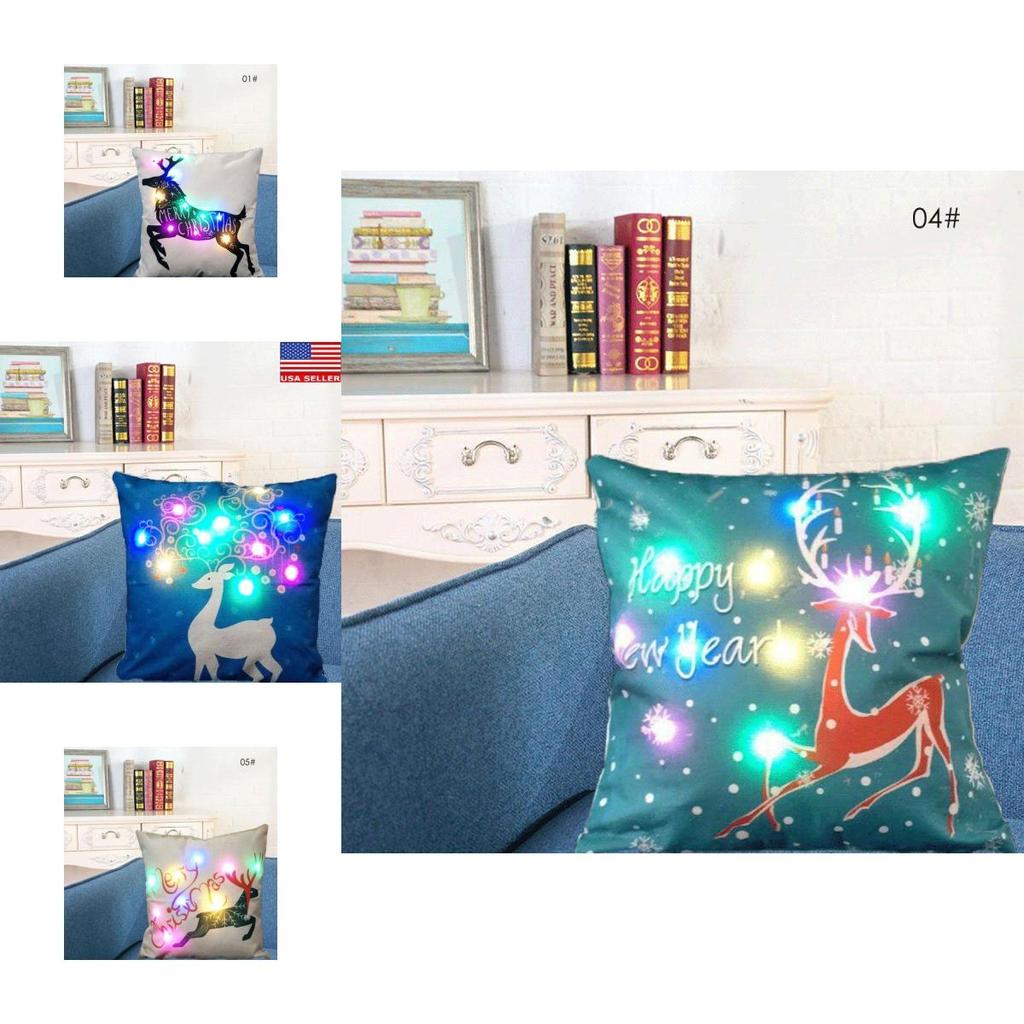 Versatile Christmas-themed Cotton Linen Throw Pillow Case Ideal For Cozy Home Accents