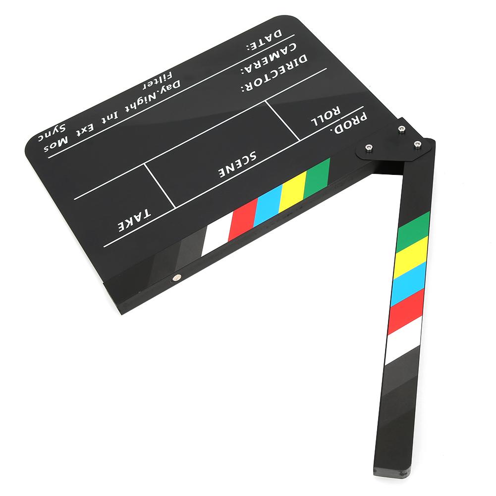 30x25CM Director Video Scene Clapperboard Professional Movie Film Action Clap Tool Acrylic