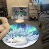 Trendy Round Ocean Multicolor Floor Rug, Non-Slip Floor Mat for Nursery