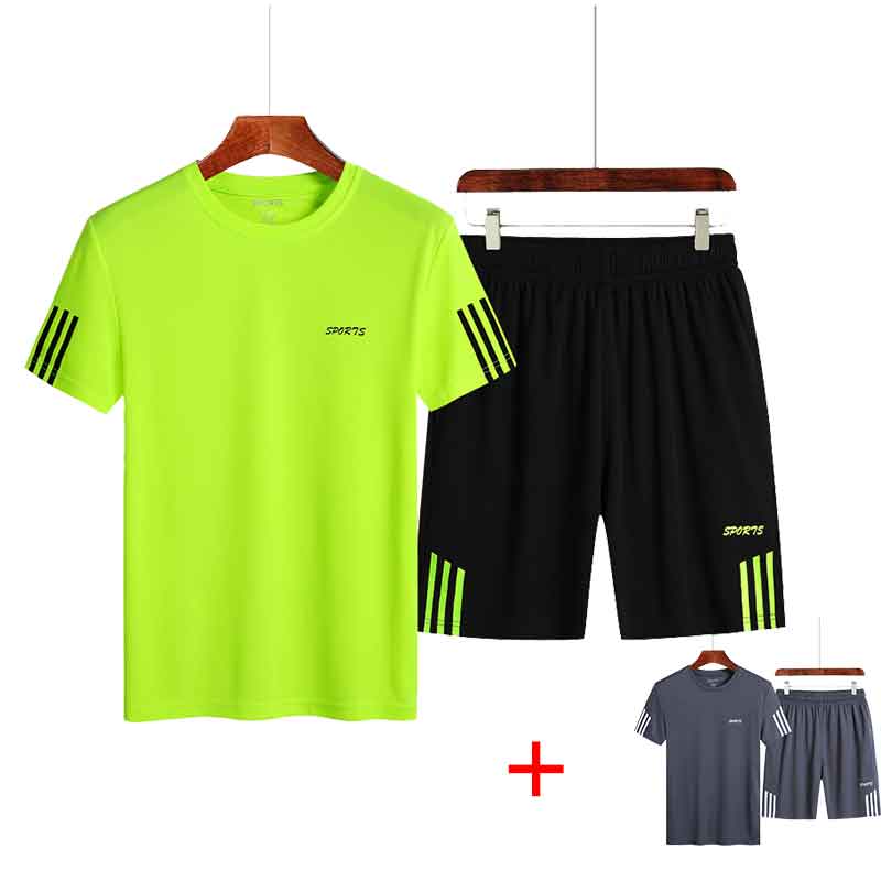 Два комплекта топа и брюк. Мужской спортивный костюм. Комплект спортивной одежды. Повседневный комплект из двух предметов для бега и фитнеса.