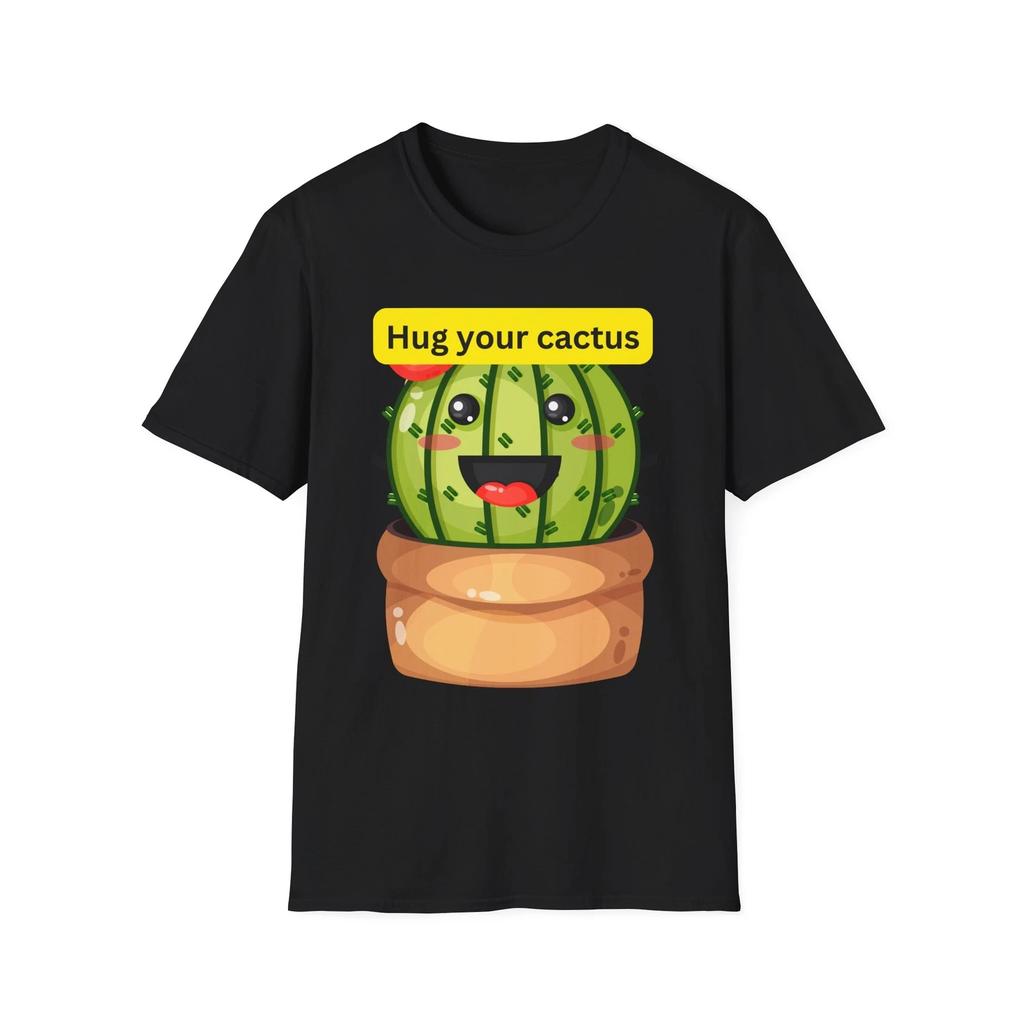 Cute Cactus T-Shirt - Hug Your Cactus, Gift for Plant Lovers, Funny Tee, Summer
