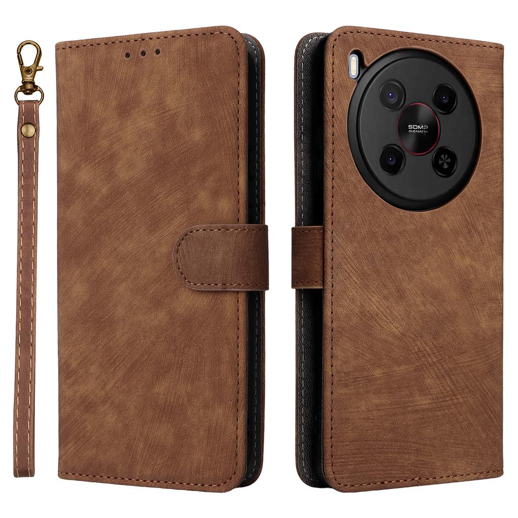 For ZTE Blade V70 Max/nubia V70 Max Case Wallet RFID Blocking PU Leather Cover Viewing Stand