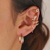 Punk Gold Animal Snake Clip Earrings Ear Clip Without Piercing for Women Men Fake Piercing Ear Cuffs Trendy Jewelry