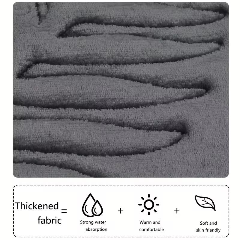 3pcs/set Bathroom Rugs Non-Slip Bath Rug Dries Quickly Ultra Soft Toilet Footpad Floor Mats for Bedroom kitchen Machine Washable