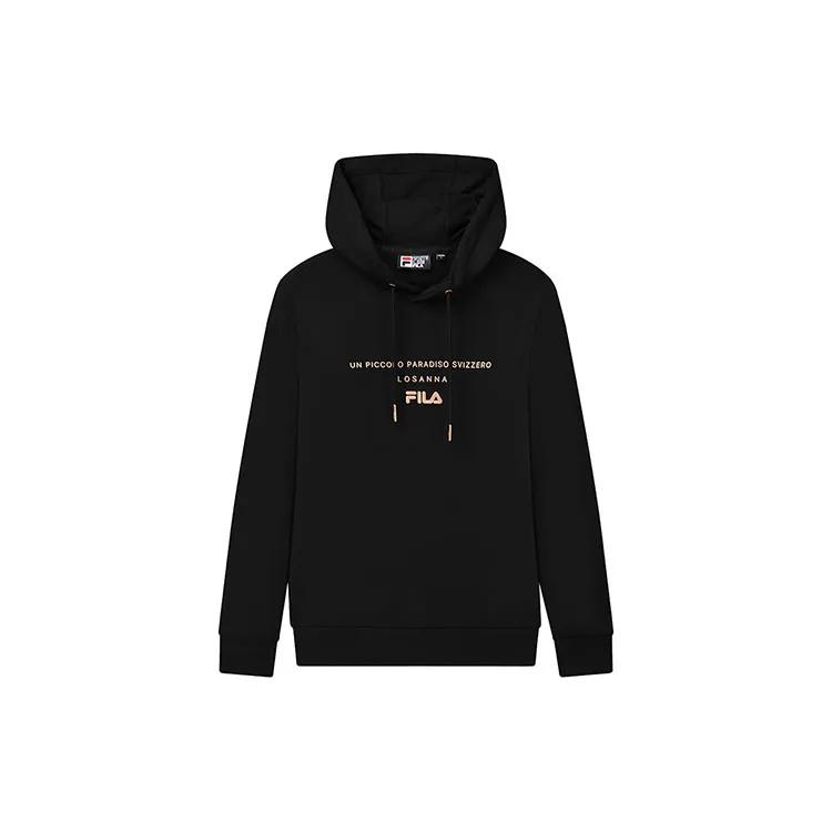 FILA Sweatshirts Men's Black Hooded Moderate Regular (Unisex) Sweatshirts F11M138255F BK