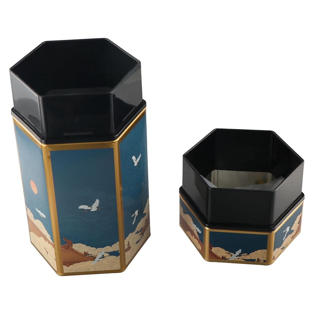 Container Tea Set Accessories Hexagonal Empty Tea Organizer Tea Pot Tea Storage Tank Tea Box
