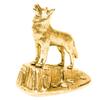 Wolf Ornament 22ct Gold Plated Made In England Animal Art Figure Collection (Howling)