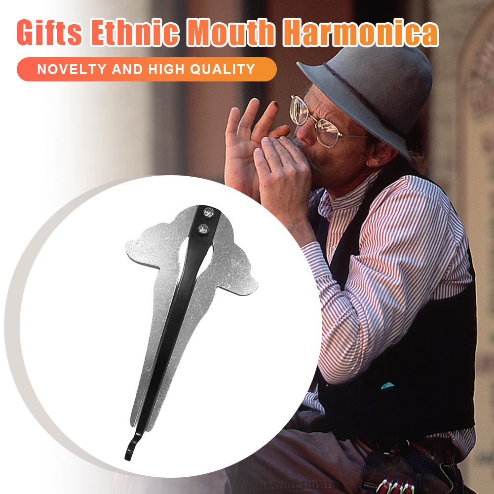Russian Musical Harmonica Chrome Ethnic Mouth Harmonica Beautiful Sound Portable Jews Harp Professional Musical Instrument