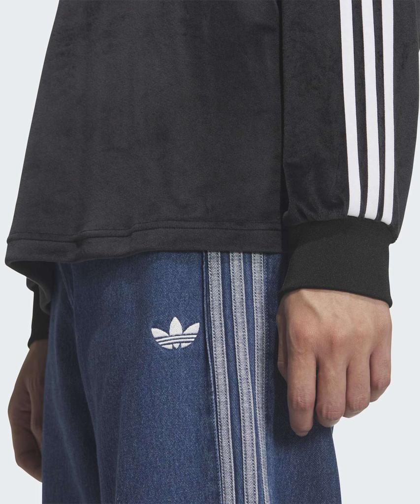 ADIDAS Velour Polo Long Sleeve - Black / Kq5485