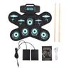 Electronic Drum Set Hand Roll Drum Set 9 Pads Dual Speaker Rechargeable Holiday Birthday Gift