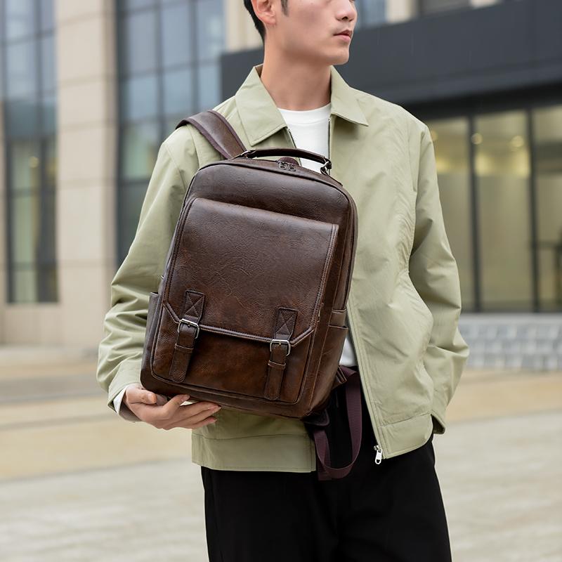 Модная мужская сумка Тренд Бренд Ретро Повседневный рюкзак Высокое качество Водонепроницаемая дорожная сумка Большая вместимость Деловая сумка для компьютера