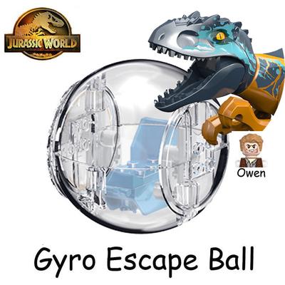 Парк Мира Юрских Динозавров Индоминус Рекс Гиросфера Шар для Побега Оуэн Блю Модель Строительные Блоки Просвещающие Игрушки Для Детей