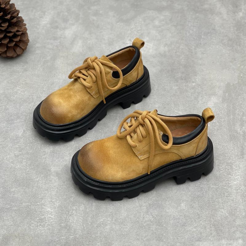 GKTINOO Лоферы Женские Туфли Британский Стиль Стиль Колледжа Лоферы Размер Весенняя Обувь Женская Обувь из Натуральной Кожи Девушки