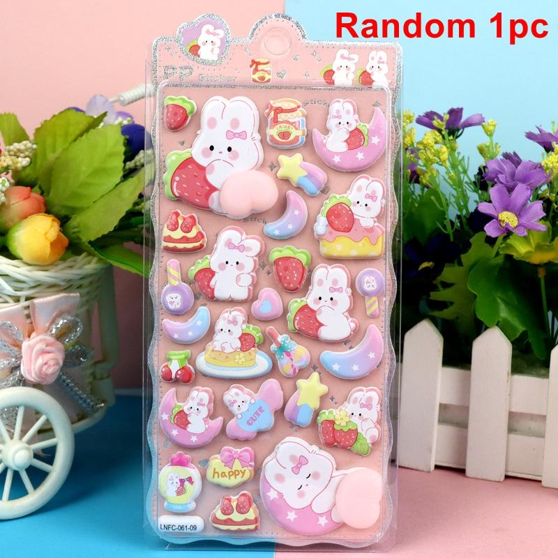 3D Bubble Cartoon Stickers Soft Pinch Pippi Sticker Decompression Diy Phone Case Scrapbook Notebook Cover Decorative Stickers