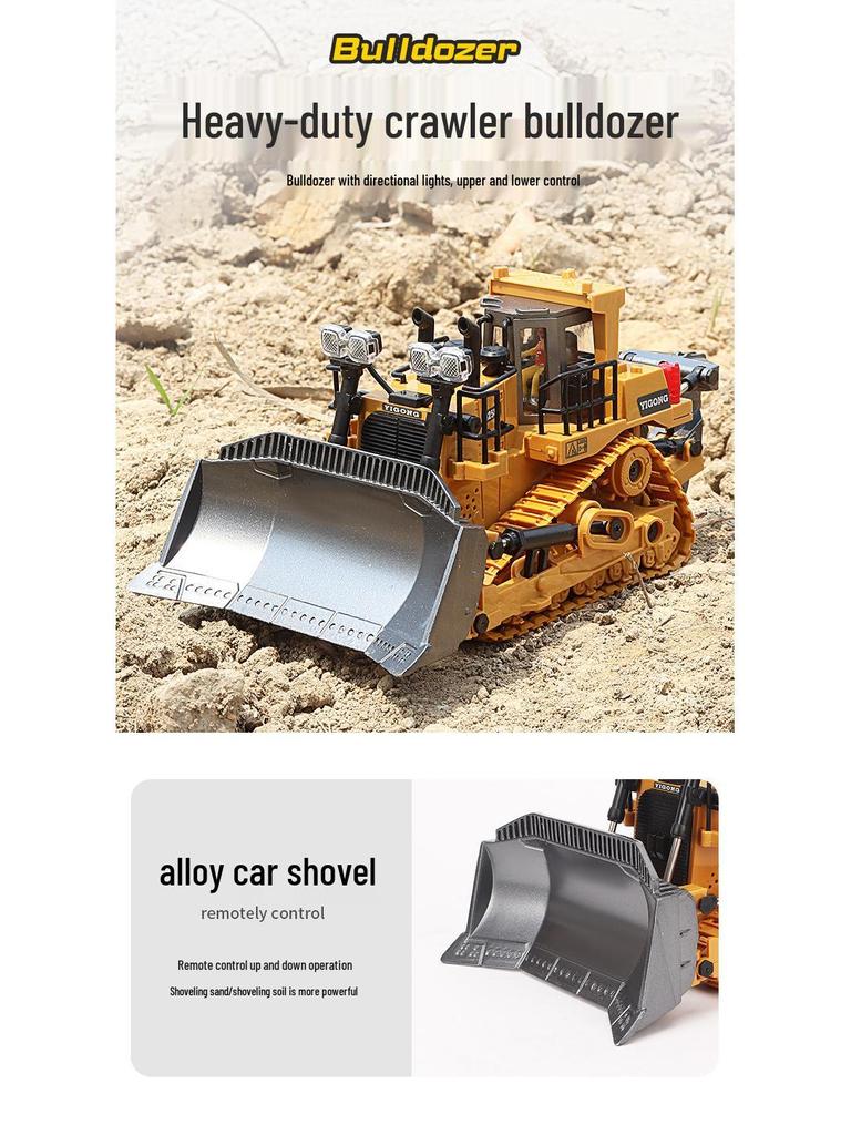 Free Shipping Alloy Remote Control Excavator Dump Truck Toy for Kids
