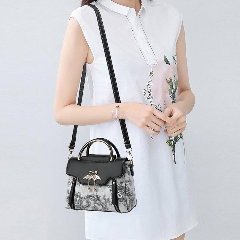 Новая модная сумка с цветным принтом из искусственной кожи, водонепроницаемая, вместительная, сумка через плечо, темпераментная сумка через плечо для поездок на работу