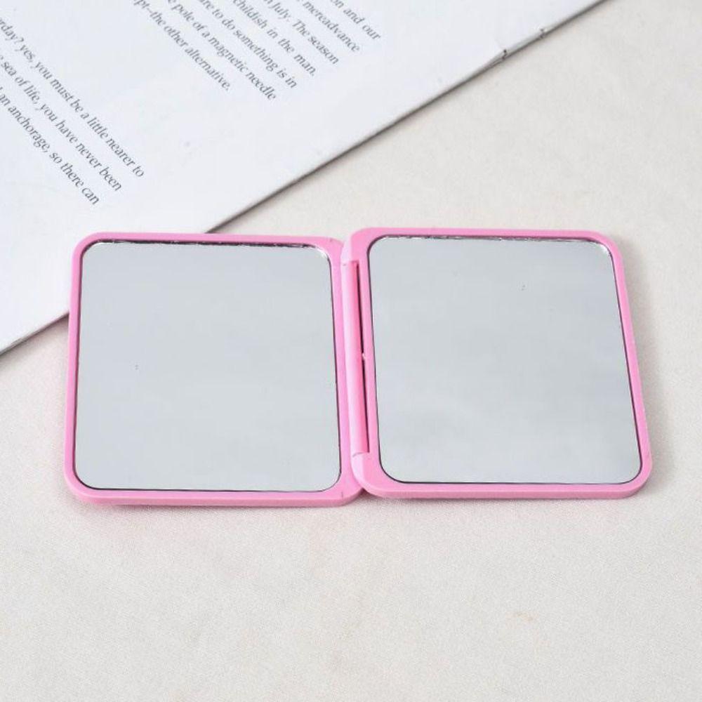 High Definition Portable Folding Mirror Square Desktop Decorative Mirror  Girl Lady