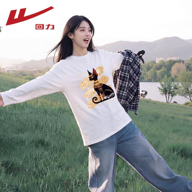 Warrior Women's Cotton Z Egyptian Cartoon Long Sleeve T-shirt