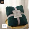 Soft Coral Fleece Blanket Kids Pets Home Use Thick Plush Throw Modern Minimalist Solid Stripe Geometric