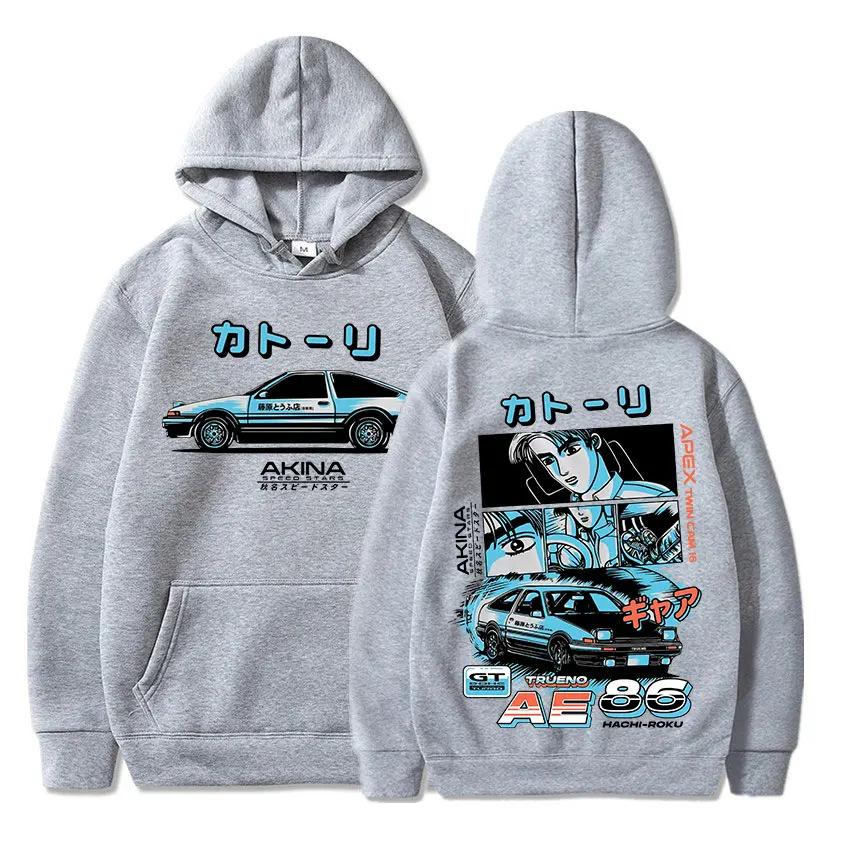 Initial D Manga Hachiroku Shift Drift Men'S Hoodie Anime