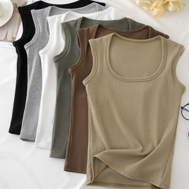 New Style Small Vest Sling Inner Sleeveless Top Women's Summer Outer Wear Short Base Shirt T-shirt