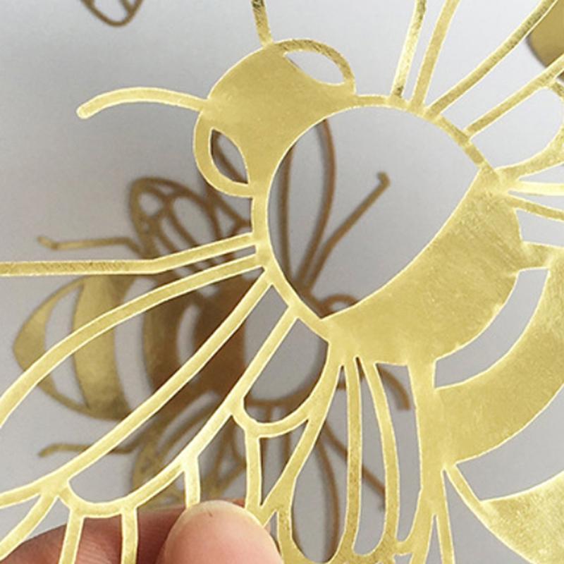 12 Полых Наклеек Пчел на Стену Домашний Декор Праздничное Оформление Вечеринки Картон Домашний Декор Наклейки на Окна Домашний Декор