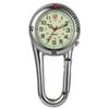 JEWELRYWE Carabiner Watch Watch Clip Luminous Analog Waterproof Climbing Bag Clip Sports Watch Popular Fashion Accessory