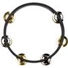 MEINL Percussion Compact Wood Tambourine, Solid Brass, Jingles, 2-Row, CTA2B-BK