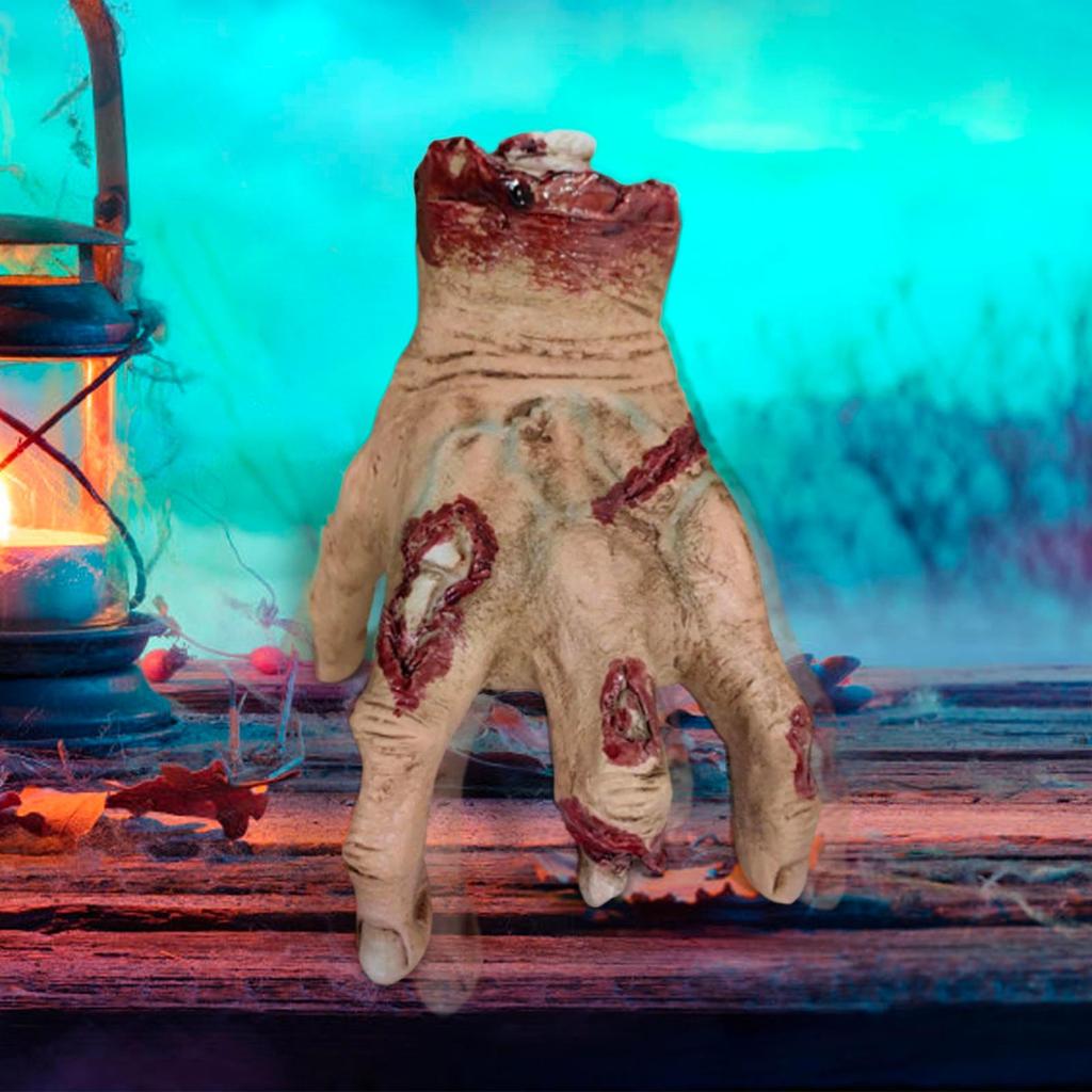 Halloween Animatronics Crawling Hand Decorations, Sound Activated With Creepy Sound, Scary Motion Haunted House Holiday Severed Hand Decor Horror Prop