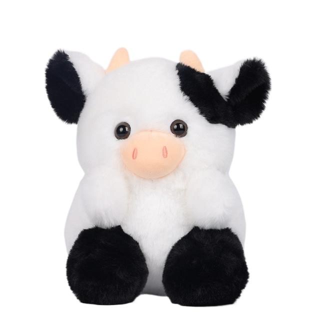 Плюшевая игрушка Kawaii Strawberry Cow для детей, мягкая кукла, разноцветная подушка, праздничный подарок, 20 см