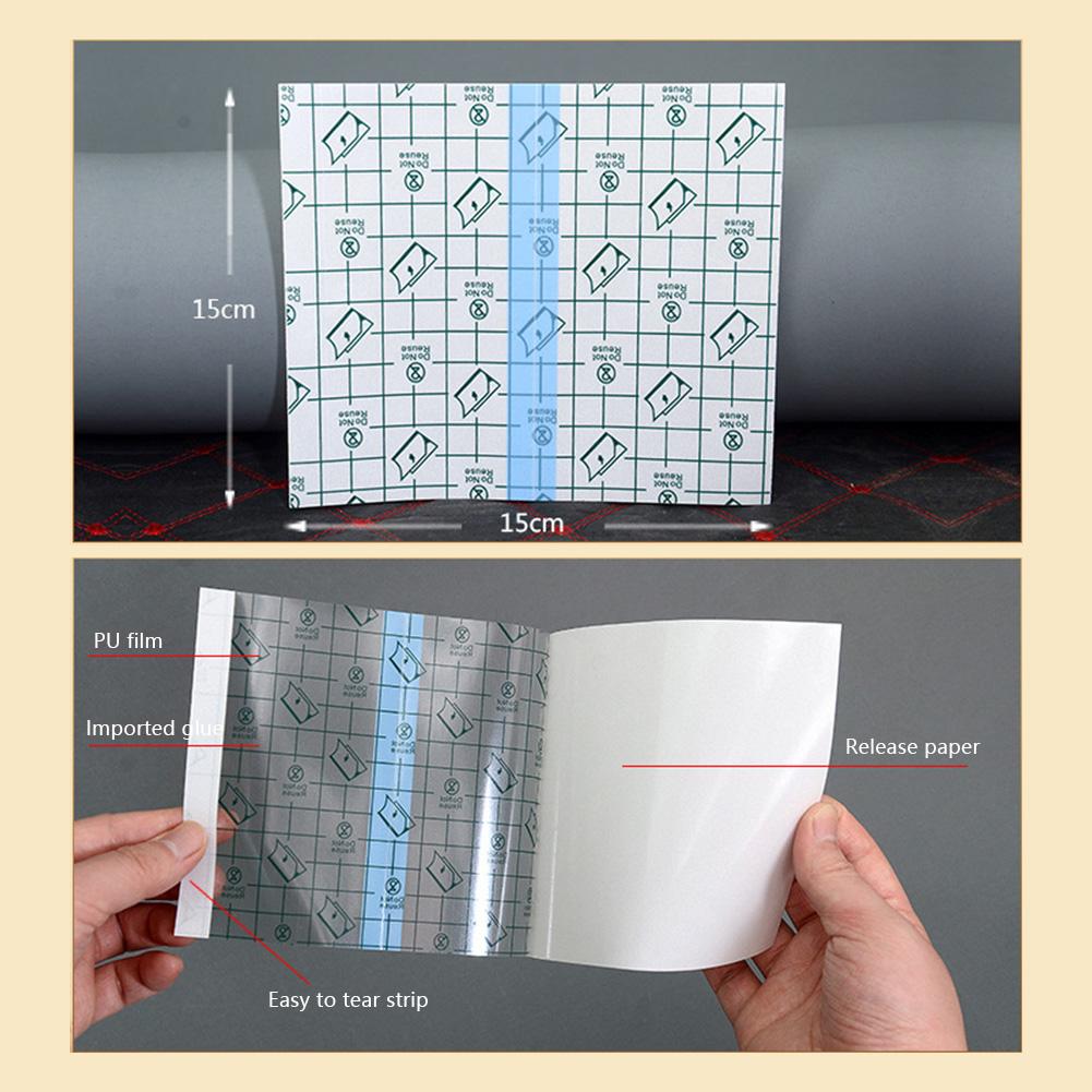 10 шт. клейкая лента прозрачная полиуретановая антиаллергическая медицинская раневая повязка фиксирующая лента водонепроницаемый пластырь