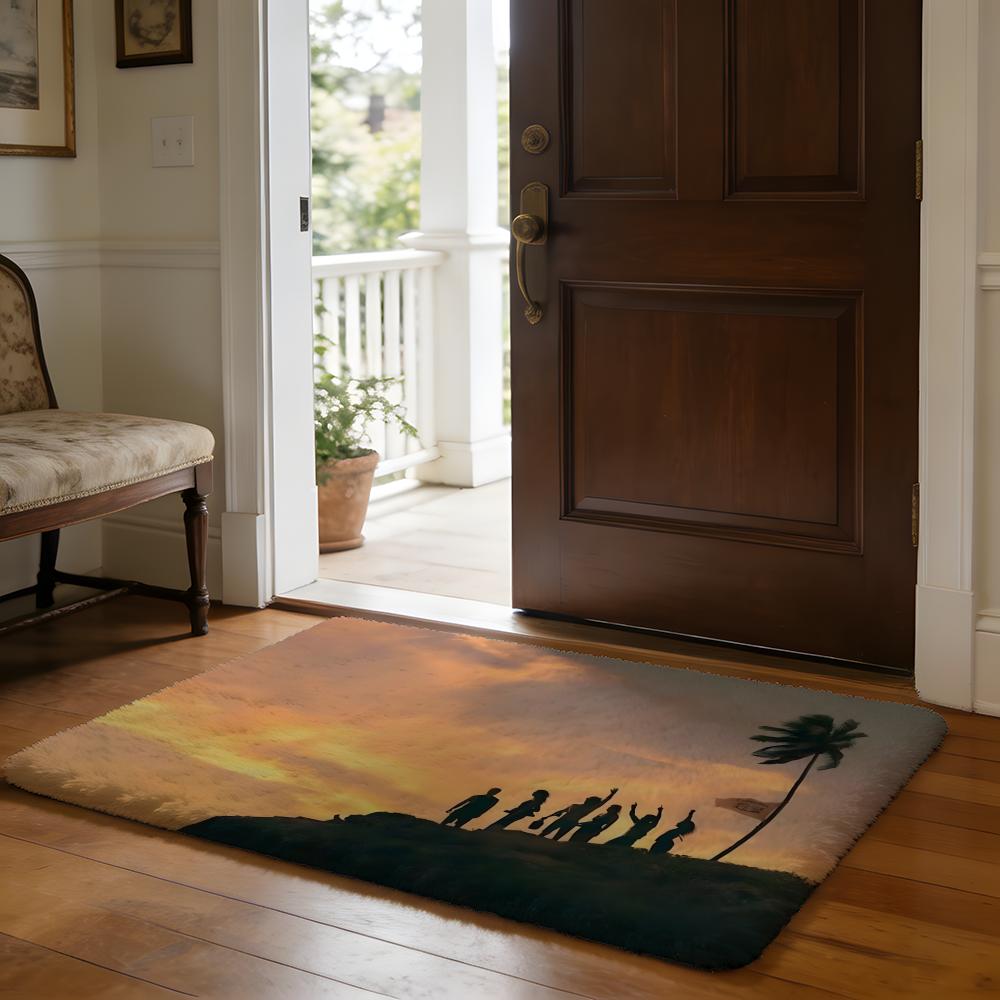 Floor Mat Soft Flannel Rug Non Slip Absorbent Mat for Bathroom Bedroom Home Decor Toca L Life World game