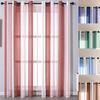 1 Pcs Stripe Sheer Curtains Living Room Tulle Curtains Modern Drapes Linen Fabric Window Treatment Drapes Blinds  Voile Curtain