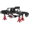 MEUS RACING MB24 SCX24 Body 5.2in 132MM Body Shell ABS+Nylon Carbon Fiber Chassis for 1/24 Axial SCX24 Bronco JLU B-17 C10-(Primary Color)