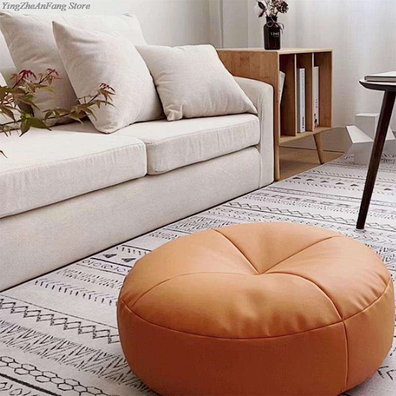 Подушка для медитации в японском стиле, татами, коврик для йоги, искусственная кожа, подушка для сиденья с наполнителями, утолщенный пуф, диван